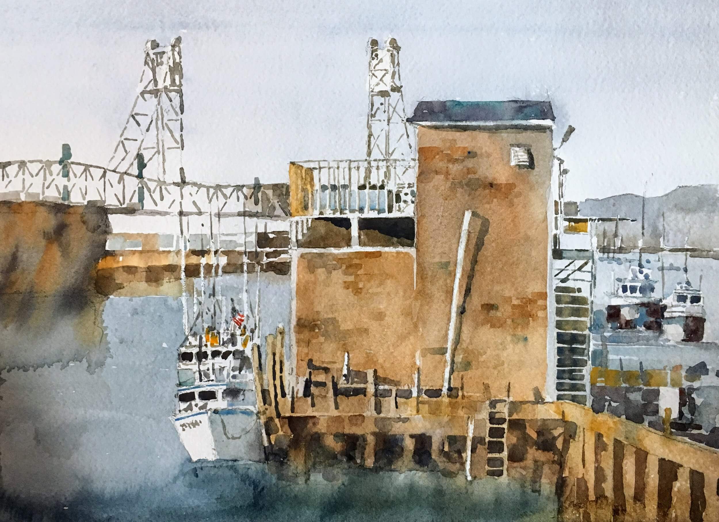 Portsmouth NH watercolor painting by Michele Clamp