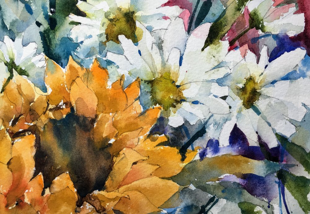 Sunflower with Daisies Michele Clamp Art