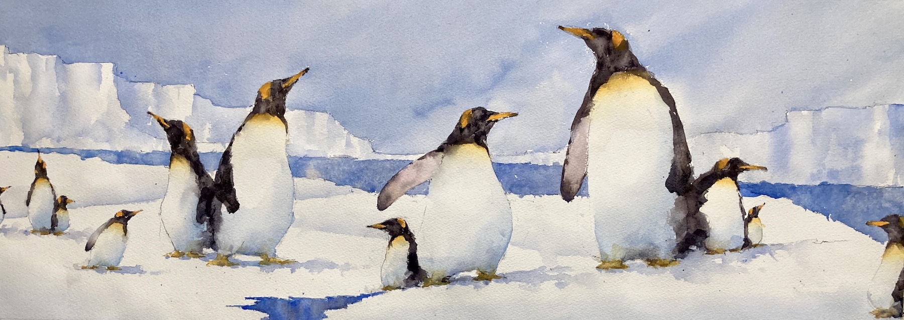 Watercolor Penguins Finished