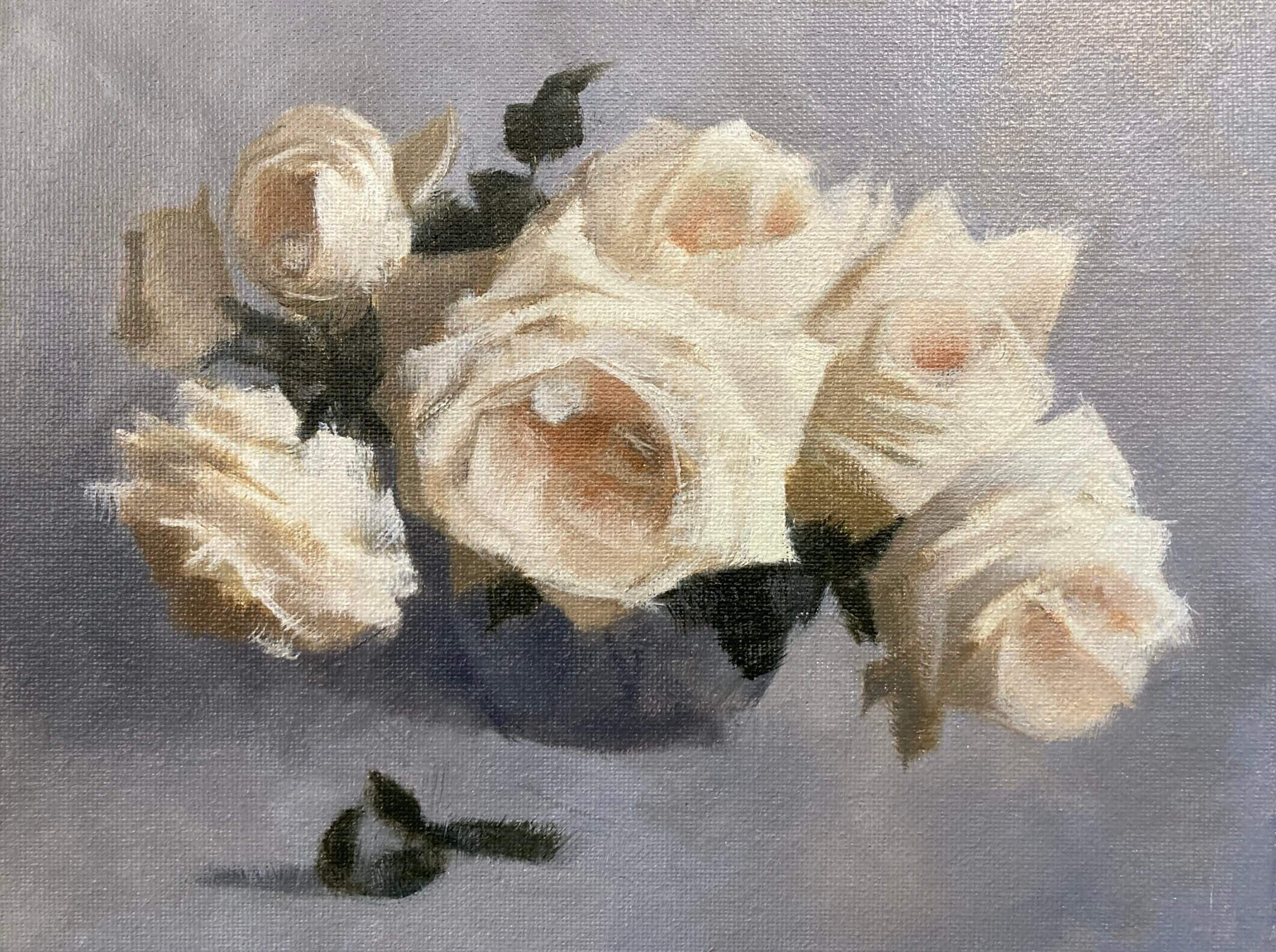 Kathy Speranza Rose Painting Class - Pass 2
