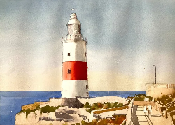 Watercolor lighthouse demo by Michele Clamp