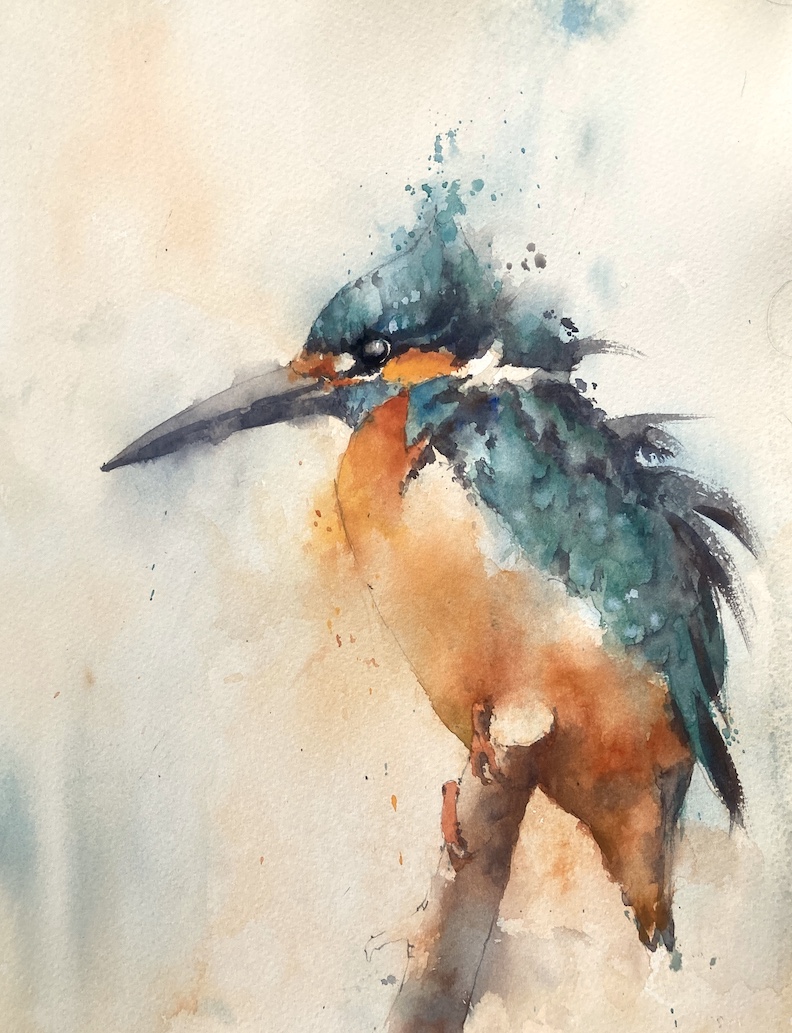 Kingfisher Original Watercolor Painting