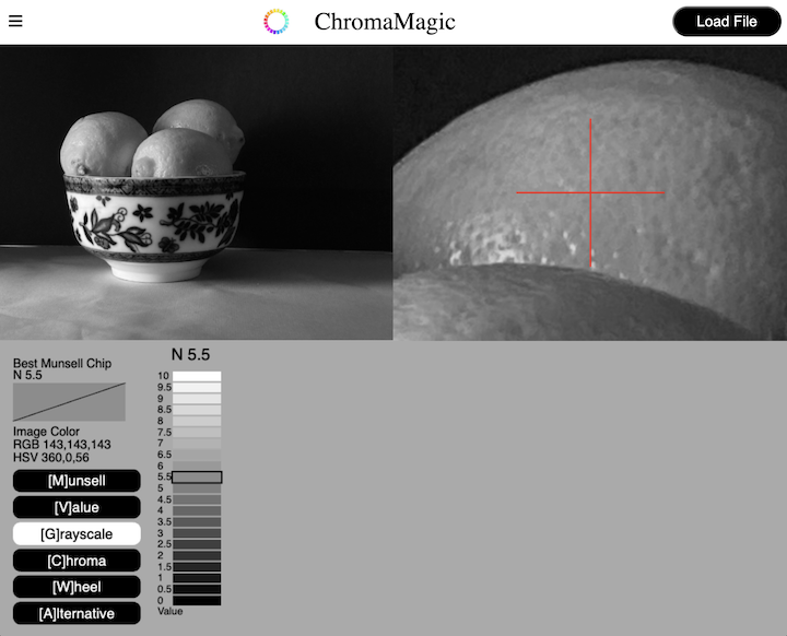 ChromaMagic grayscale display mode example