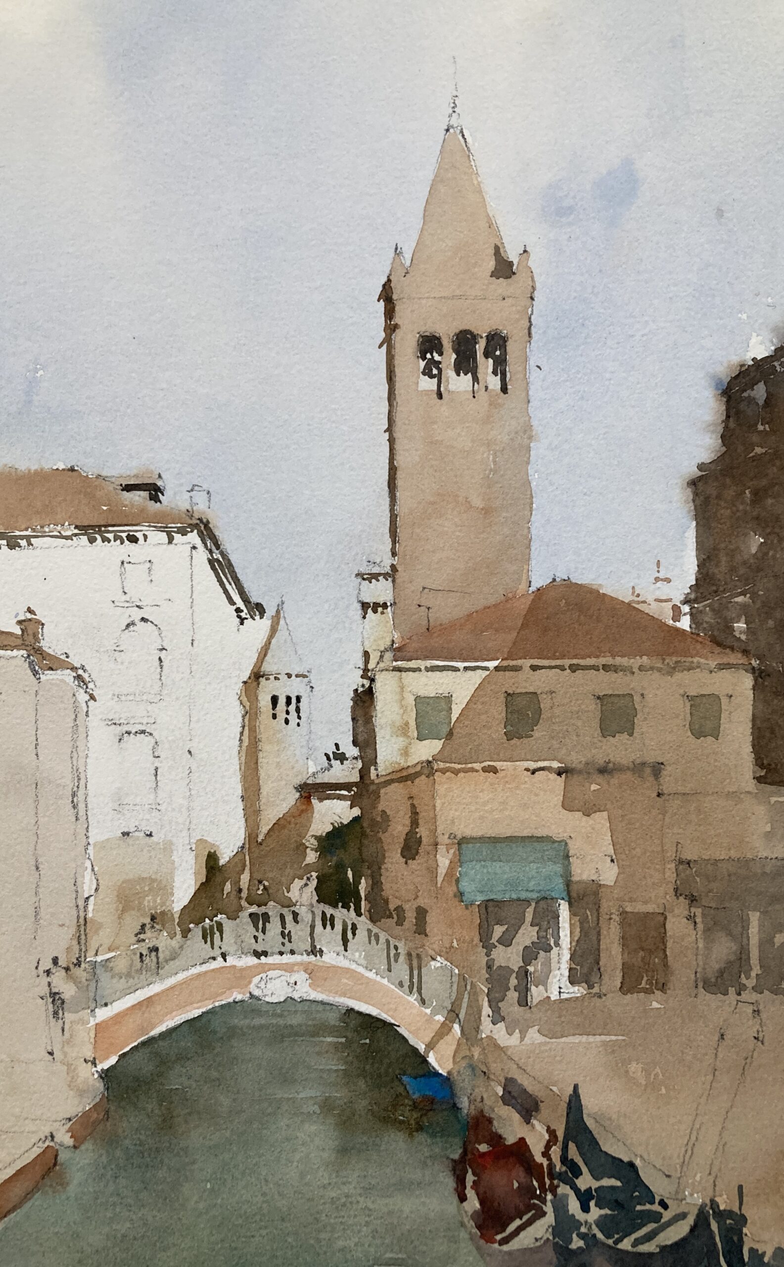 Venice Canal Original Watercolor Painting