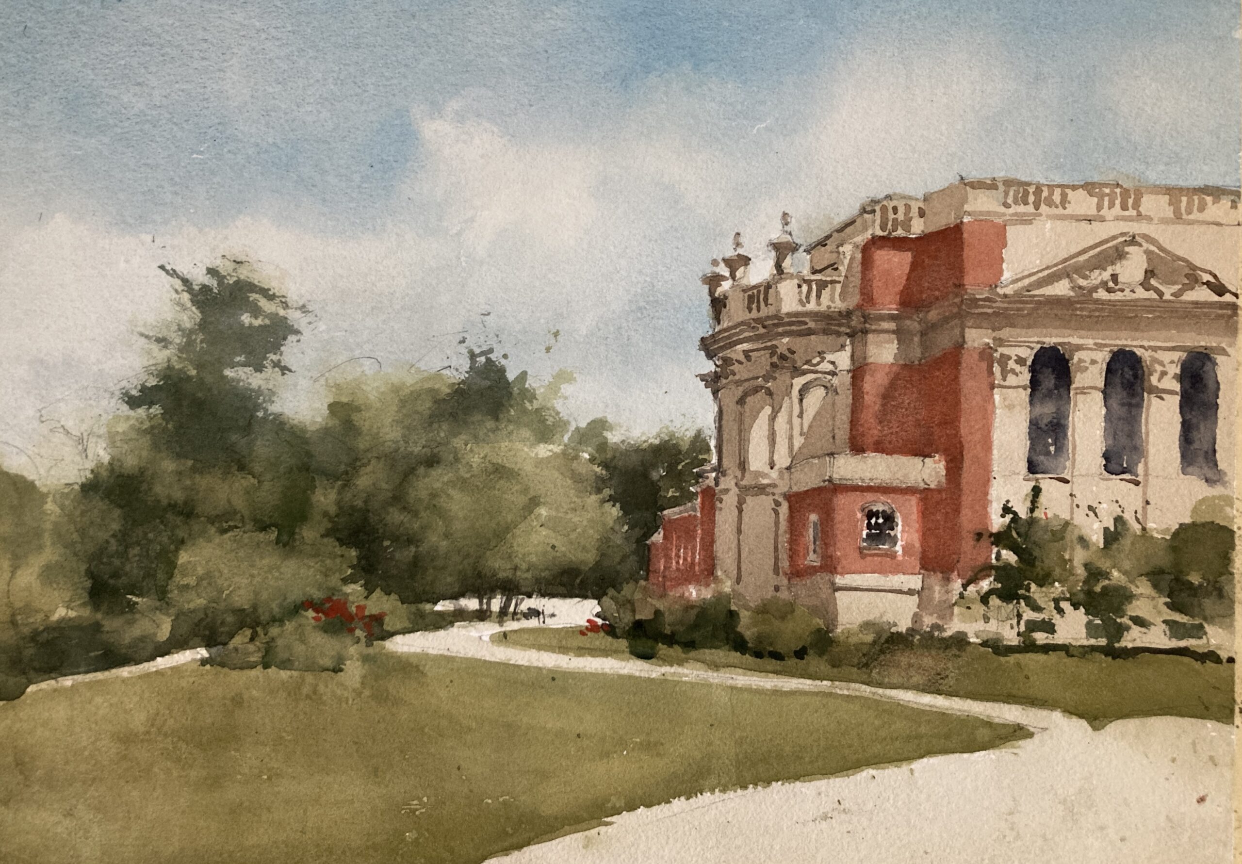 The Campion Center, Weston MA Watercolor Painting